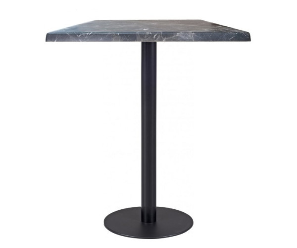 Стіл Сеніо BL високий квадратний 70*70 см колір чорний Днепр - изображение 1