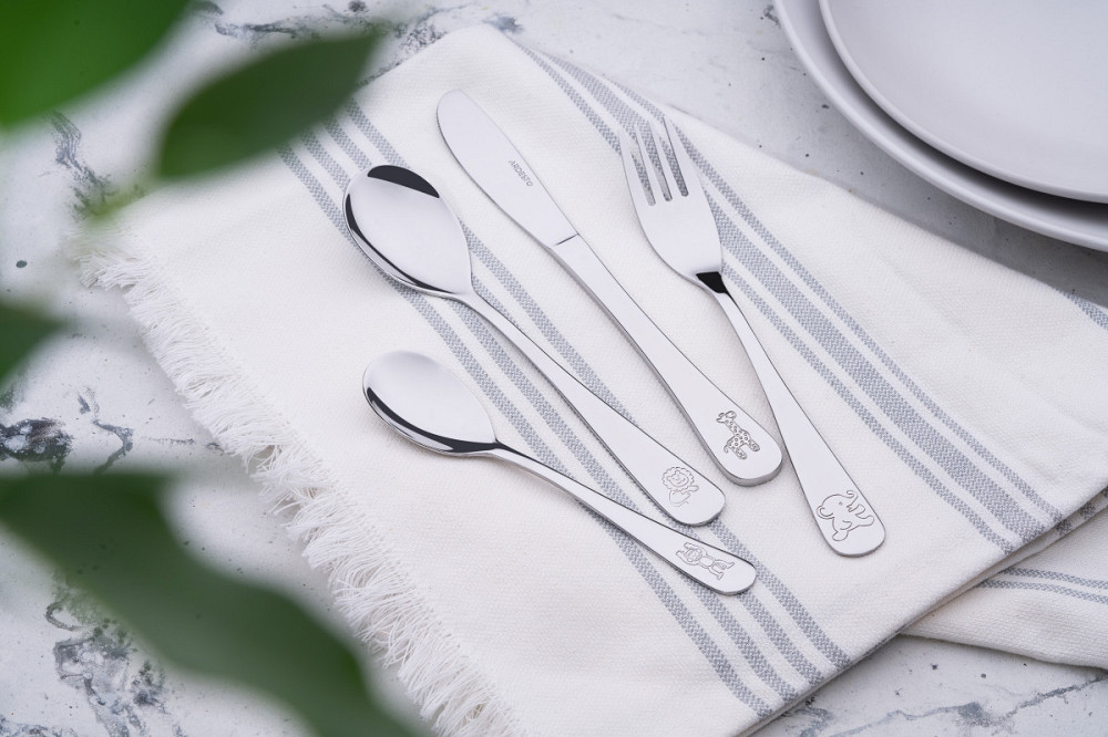 Набір дитячих столових приладів Ardesto Animals AR-0704-AS 4 предмети Київ - зображення 1