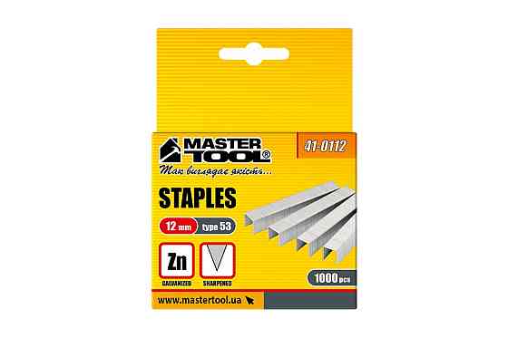 Скобы MASTERTOOL R53 12 мм 1000 шт 41-0112 Харьков