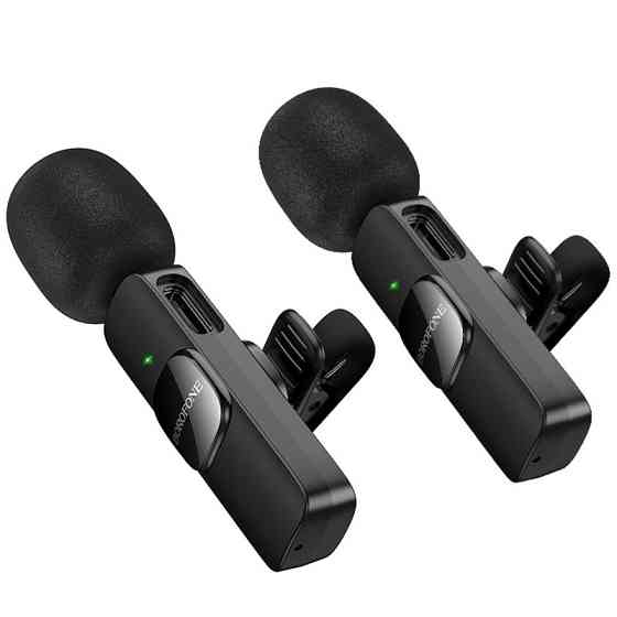 Петличный беспроводной микрофон Borofone BFK15 Dual-mic lavalier Lightning/Type-C Херсон