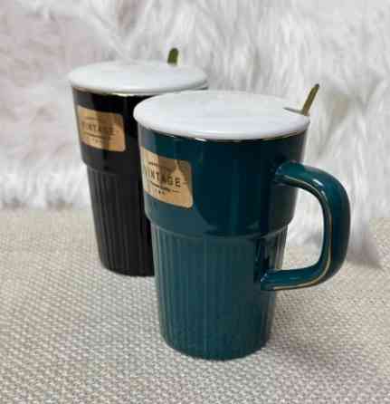 Кружка з кришкою та ложкою OLens Вінтажна O8030-234 350 мл Київ