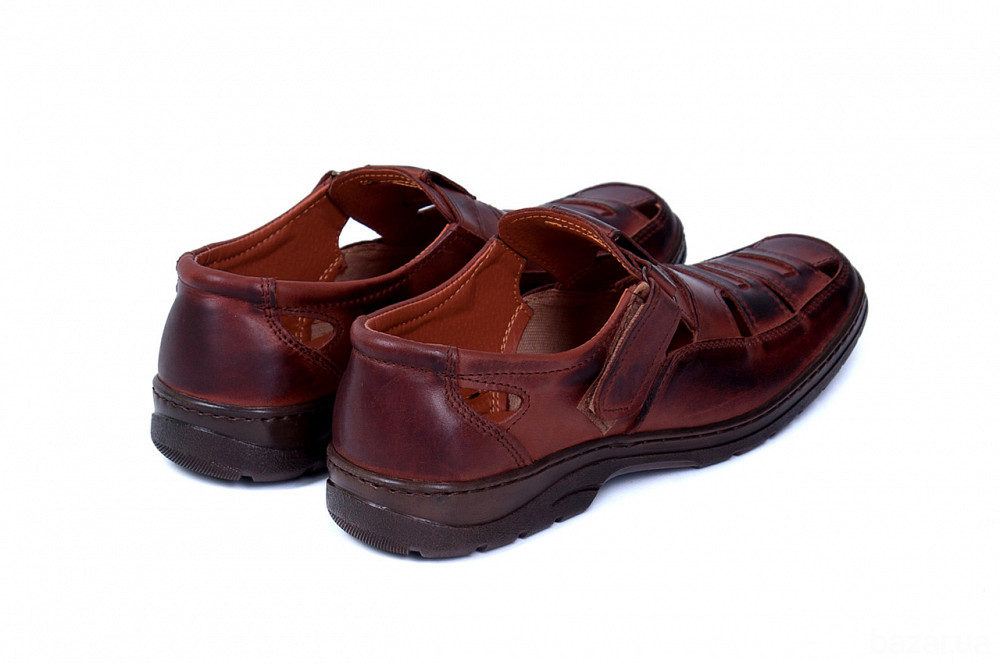 Мужские кожаные летние туфли Matador Brown Киев - изображение 3