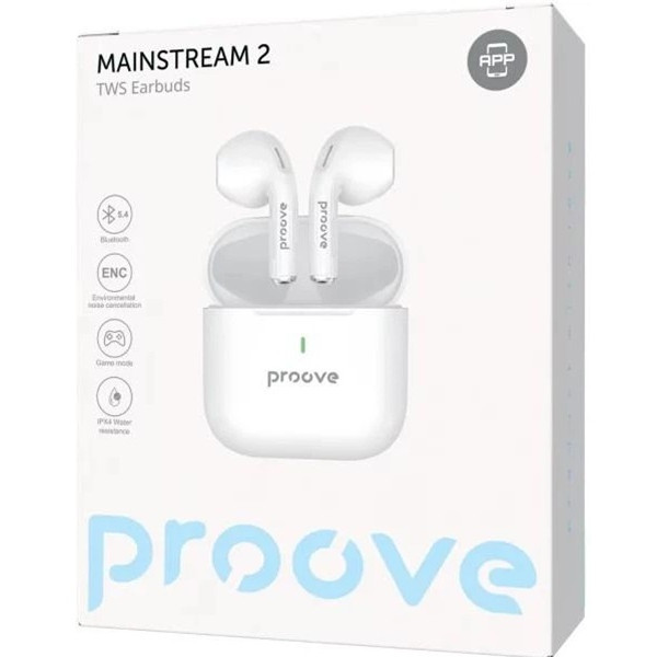Bluetooth-гарнітура Proove Mainstream 2 TWS (APP) White (TWMS2001AP02) Харків - зображення 4