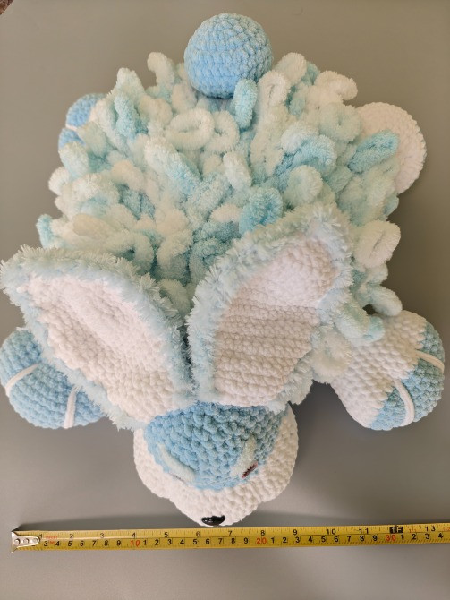 Іграшка Зайчик подушка м'яка в'язана ручна робота Нововолинськ - зображення 3