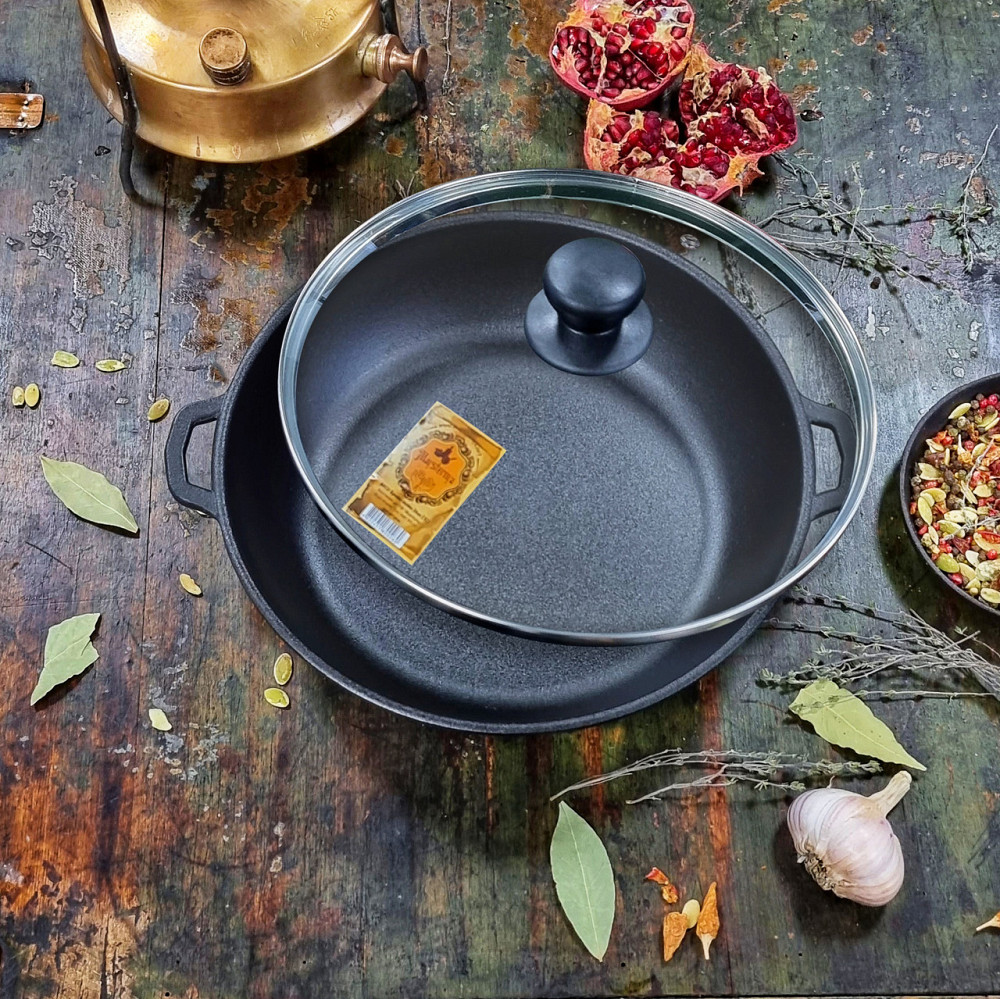 Сковорода чугунная Maysternya с крышкой 20 см Т1011C3 Одесса - изображение 6