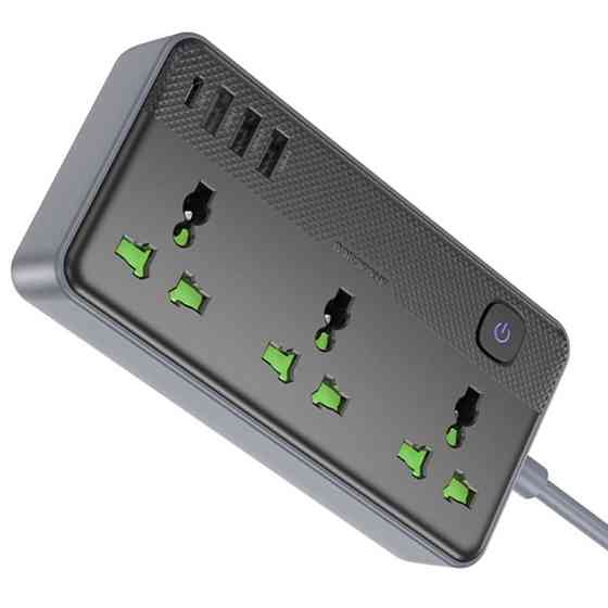 Удлинитель Borofone BAC2 Leya (3USB-A/1C/3xSocket) (1.5m) Херсон