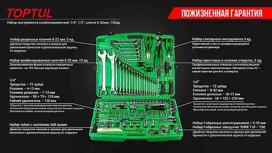 Профессиональный набор инструмента на 130 ед. - ТОП-набор от TOPTUL (GCAI130T) Харків
