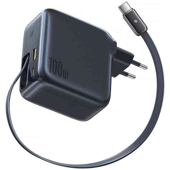 СЗУ Baseus EnerCore CJ11 PD100W+QC3.0 with retractable cable (1USB-A/2C) (E0120M) Херсон