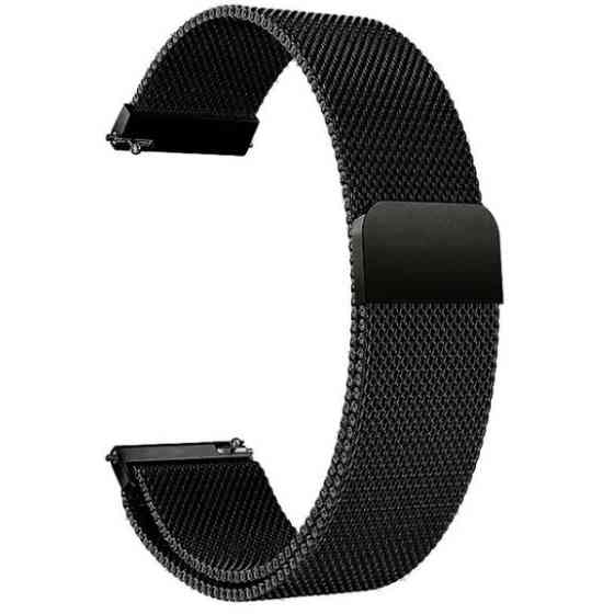 Ремінець Milanese Loop 20 mm Універсальний Black (Код товару:42525) Харків