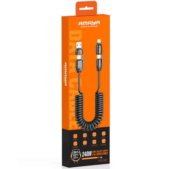 Дата кабель Amaya ACD-330 4in1 Type-C/USB to Lightning/Type-C 240W (2m) Херсон