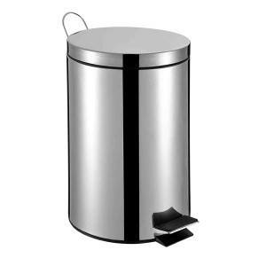 Ведро из нержавеющей стали с педалью и крышкой 5л Київ - зображення 1