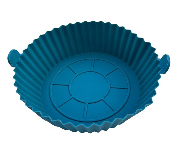 Форма в аерогриль круглая силиконовая 19287 20х20х5 см голубая Київ - зображення 1