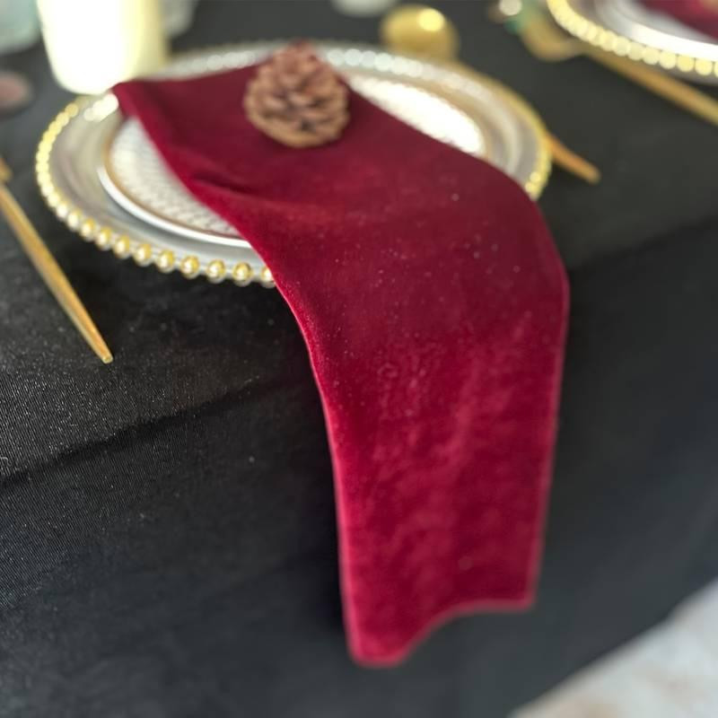 Салфетки бархатные Leeseph 45х45см бордо 6 штук Одесса - изображение 2