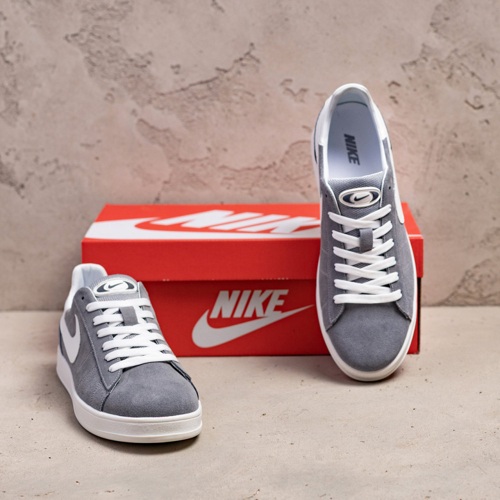 Мужские кожаные кеды Grey Київ - зображення 5