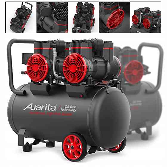 Безмасляный четырёхпоршневой компрессор 50 л 220V с сепаратором AUARITA 2-1450X2F50-220 Харьков