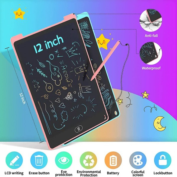 DM Планшет для малювання дитячий Writing Tablet LCD 8.5 Sky Blue (Код товару:27285) Харьков - изображение 8