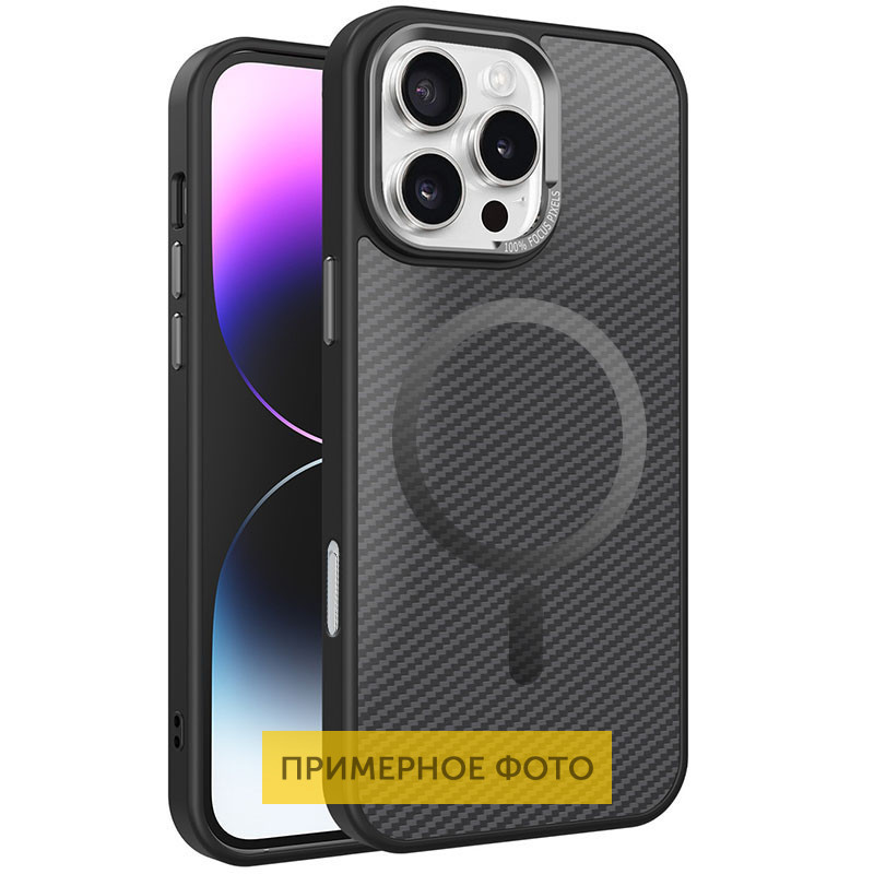 Чехол TPU+PC Carbon Mirage with MagSafe для Apple iPhone 16 Plus (6.7") Херсон - зображення 1