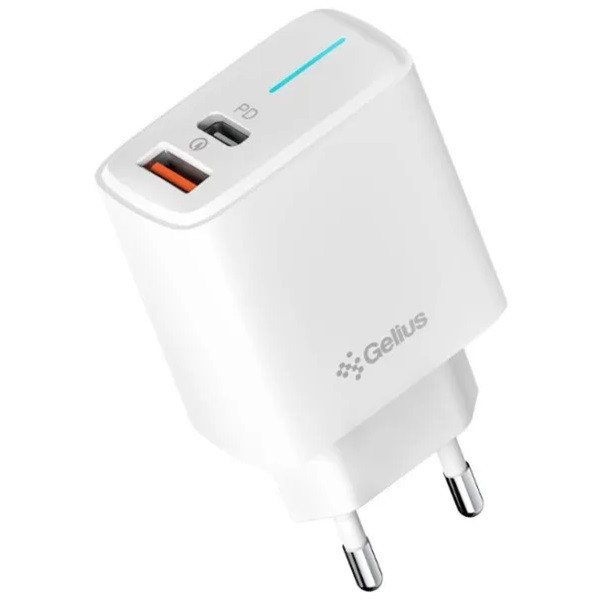 Мережевий зарядний пристрій Gelius Genesis Radiance GP-HC058 25W USB+Type-C QC PD + cable Gelius One Харків - зображення 3
