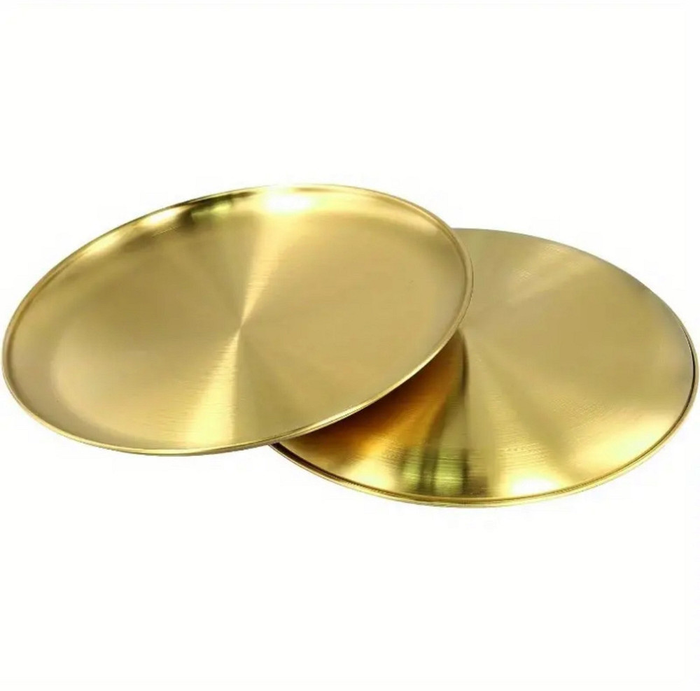 Поднос металлический Leeseph золотой 23см Одеса - зображення 4