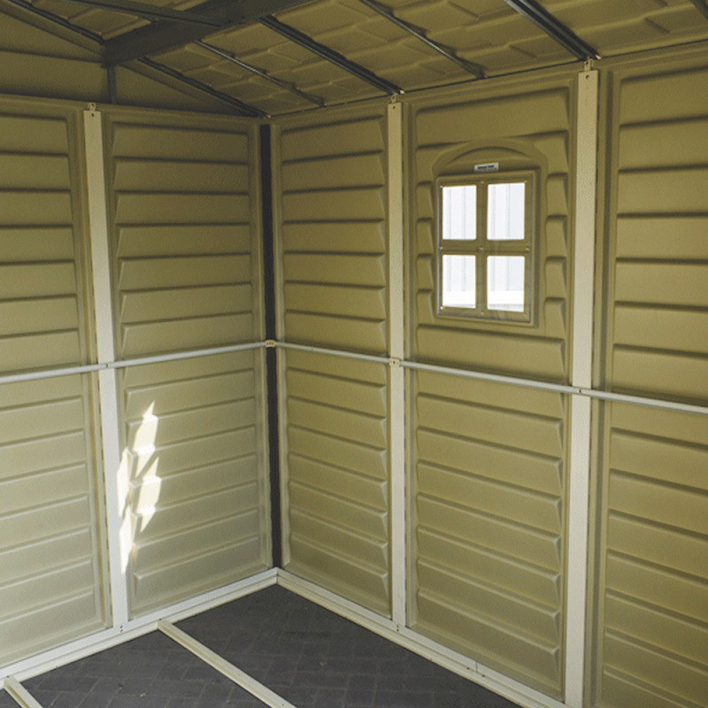 Сарай пластиковый Woodside 325x247x231 см слоновая кость, коричневая крыша Киев - изображение 5