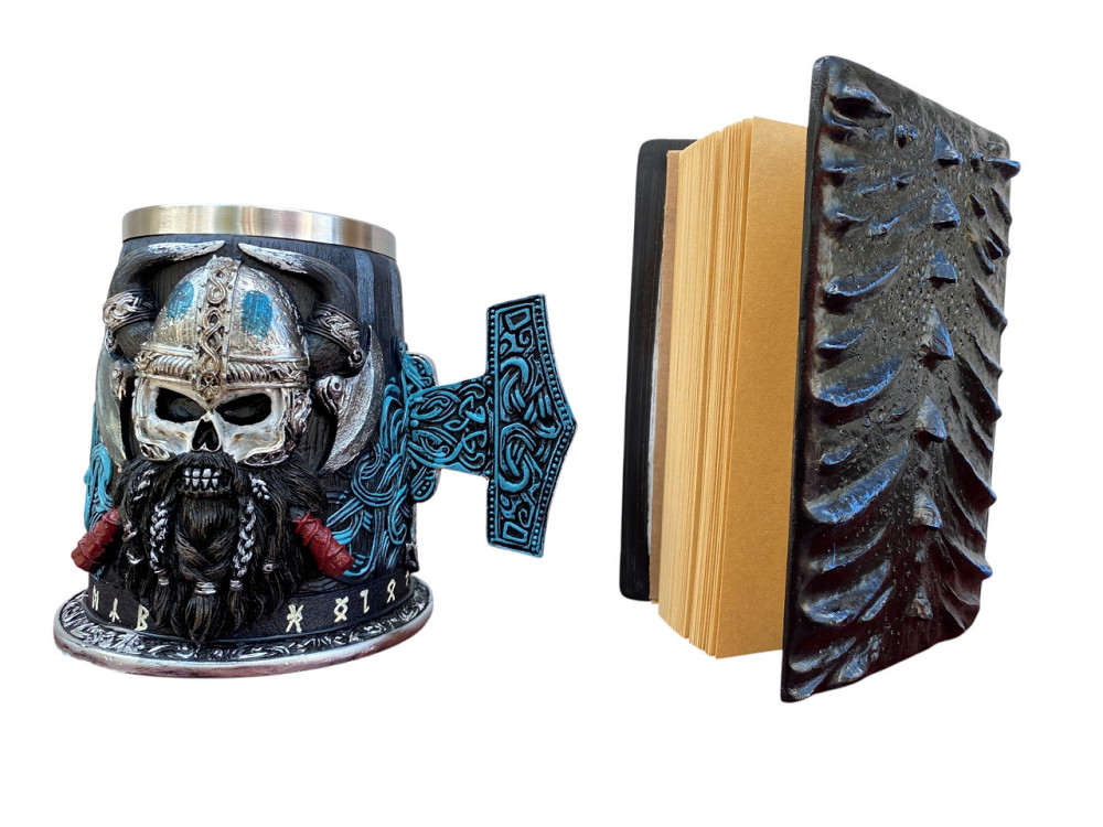 Подарочный набор Кружка 3D Молот Тора Бородатый Викинг и Блокнот 3D «Книга Теней и Глубин» Київ - зображення 2