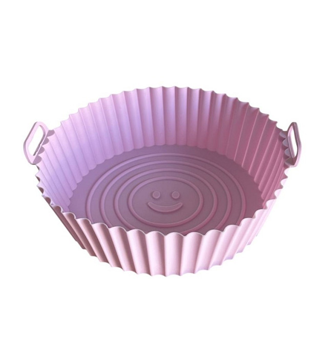 Форма в аерогриль круглая силиконовая 19136 22х22х6 см розовая Киев - изображение 3