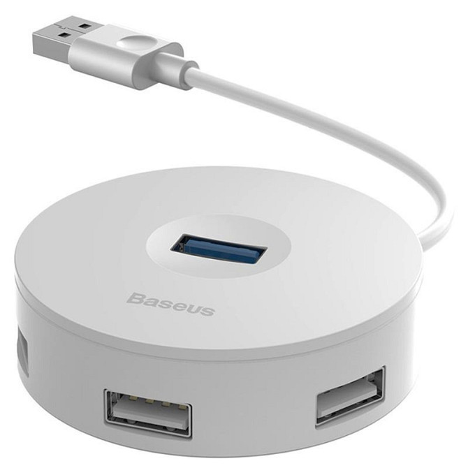 Переходник HUB Baseus Round Box USB to USB 3.0 + 3USB 2.0 (CAHUB-F) Херсон - зображення 6