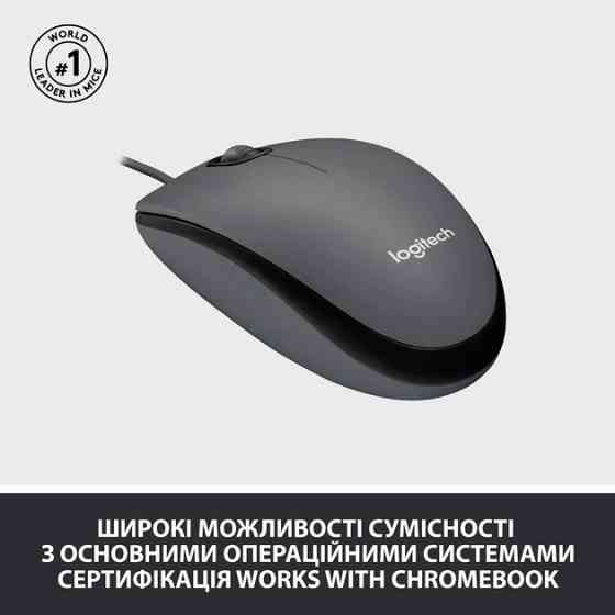 Мышь компьютерная проводная Logitech M100 Black L910-006652 черная Киев