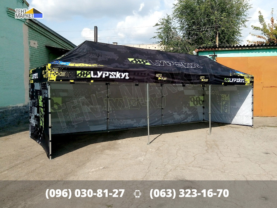 Racing Tent 9х3 з персональним дизайном, розсувні шатри палатки з друком для автоперегонів Запоріжжя - зображення 1