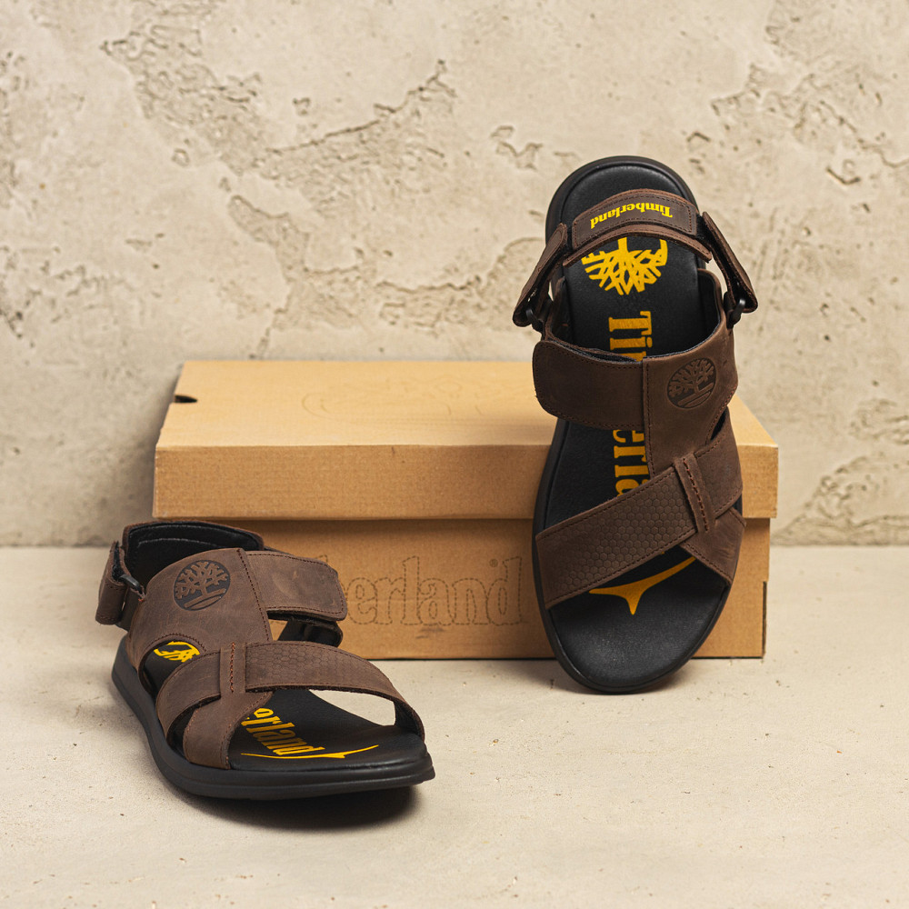 Мужские кожаные сандалии  Brown Київ - зображення 5