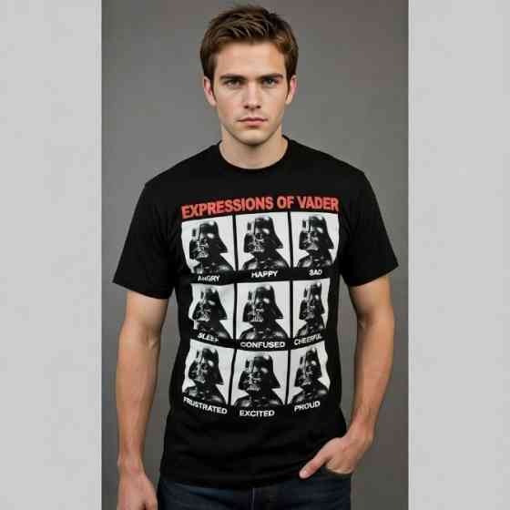 Футболка «Эмоции Дарта Вейдера» L — прикольная, 100% хлопок, подарок фанату Київ
