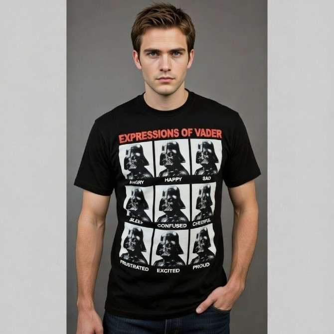 Футболка «Эмоции Дарта Вейдера» L — прикольная, 100% хлопок, подарок фанату Київ - зображення 3