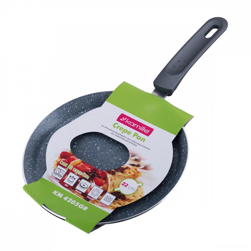 Сковорода блинная из алюминия с мраморным покрытием Kamille 28 см 0625MR Одеса - зображення 1