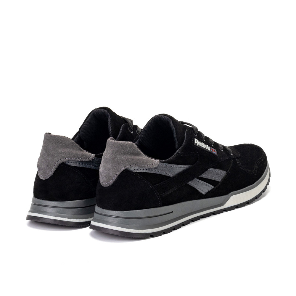 Мужские кожаные кроссовки Anser Black Київ - зображення 4