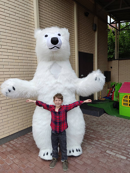Білий Ведмедик Гіганських розмірів Аніматор на експрес привітання Киев - изображение 2