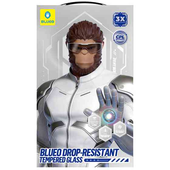 Защитное 2.5D стекло Blueo Drop-Resistant (35+ KG) для Apple iPhone 17 / 17 Pro / 16 Pro (6.3") Херсон