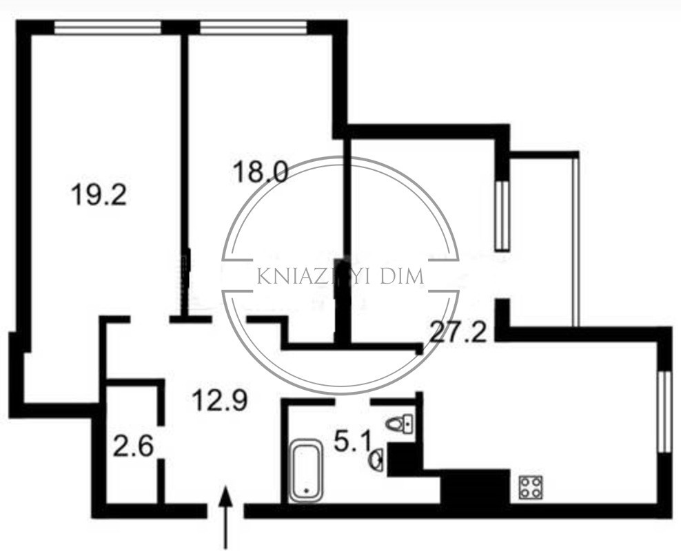 Отличная 3-х комнатная .м.Левобережная. № 21112183 Київ - зображення 6