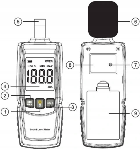 Шумомер 30-130 дБ BENETECH GM1352 Харків - зображення 8