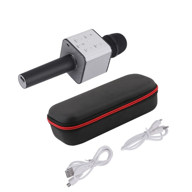 Bluetooth мікрофон для караоке Q7 Блютуз мікро + ЧОХОЛ Чорний Одеса - зображення 2