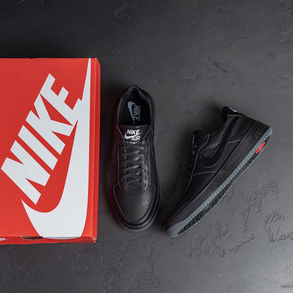 Мужские кожаные кроссовки Air Max Black Киев - изображение 10