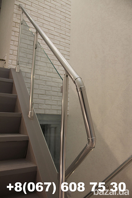 Перила из стекла ограждения из алюминия Одесса - изображение 4